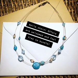 Lovely Blue Beaded Necklace